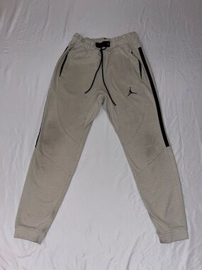 Jordan Light Gray Joggers with Black Accents